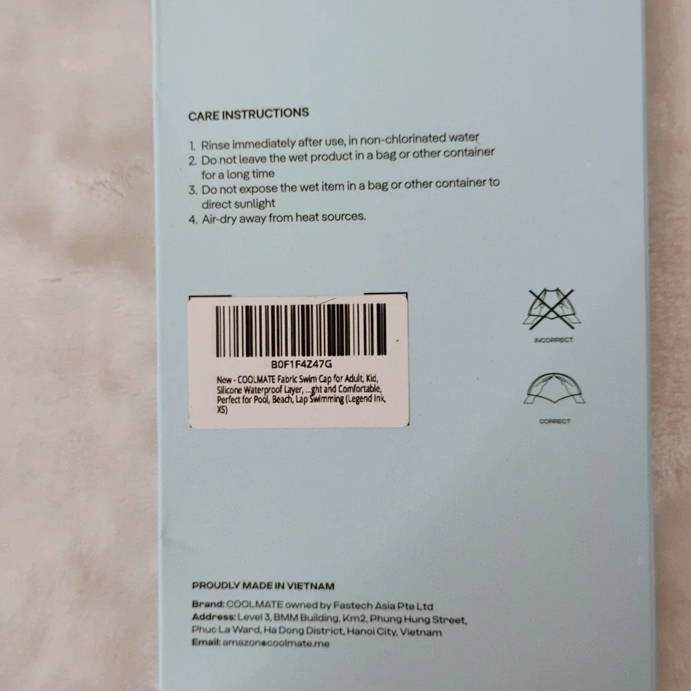 3 Coolmate Swim Cap Legend Blue UPF 50+ Silicone Coated Fabric One Size NEW Lot